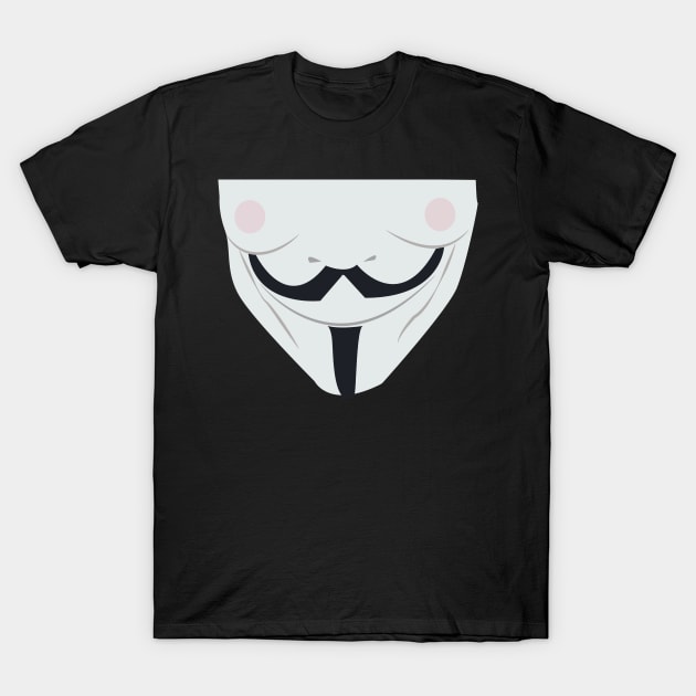 Guy Fawkes Face Mask. V for Vendetta. Anonymous T-Shirt by HeardUWereDead
